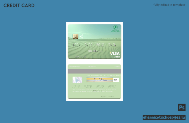 Mauretania Chinguitty Bank Visa Debitkarte – Beispielvorschau